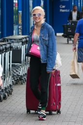 Pixie Lott in Travel Outfit - Ibiza Airport 07/19/2017