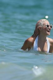 Pixie Lott Playful in the Sea - Ibiza, Spain 07/22/2017