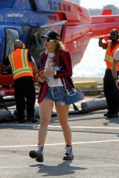 Rita Ora - Arrives at the Heliport From The Hamptons in NYC 07/16/2017