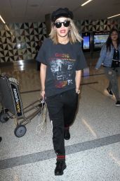 Rita Ora Casual Style -LAX Airport 07/11/2017