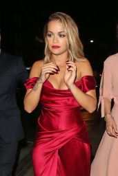 Rita Ora in Red Dress - Cartier Event at Freemasons Hall in London 07/10/2017