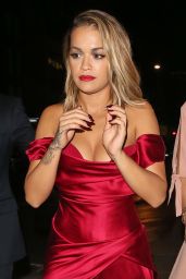 Rita Ora in Red Dress - Cartier Event at Freemasons Hall in London 07/10/2017