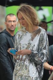 Romee Strijd - Arrives on a Set of Michael Kors Photoshoot in NYC 07/14/2017