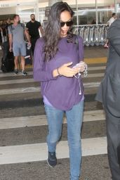 Rosario Dawson at LAX International Airport in LA 07/21/2017