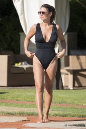 Sam Faiers in a Black Swimsuit - Holiday in Italy, June 2017