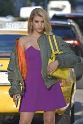 Sofia Richie in a Purple Dress - Photoshoot in NYC 07/07/2017