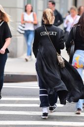 Sofia Richie Wears "Conflict" Jacket in NYC 07/24/2017