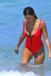 Tao Wickrath in One Piece Swimsuit - Miami Beach 07/11/2017