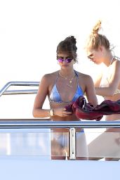 Taylor Hill and Daphne Groeneveld in Bikinis - On a Luxury Yacht in St Tropez 07/24/2017