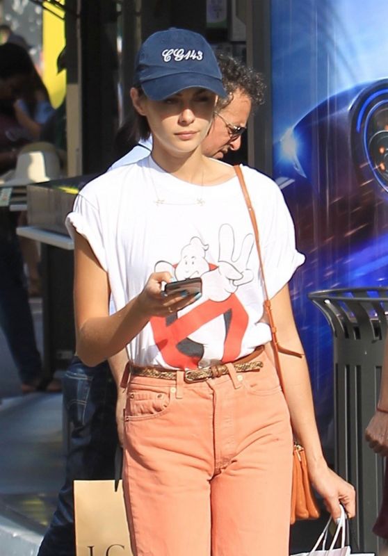 Willa Holland in a Ghost Busters Shirt - Shopping at The Grove in Hollywood 07/05/2017