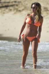 Zara Holland in Bikini on the Beach in Barbados 07/21/2017