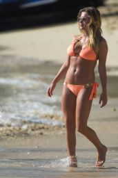 Zara Holland in Bikini on the Beach in Barbados 07/21/2017