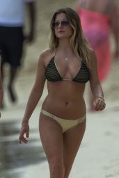 Zara Holland in Bikini on the Beach in Barbados 07/22/2017