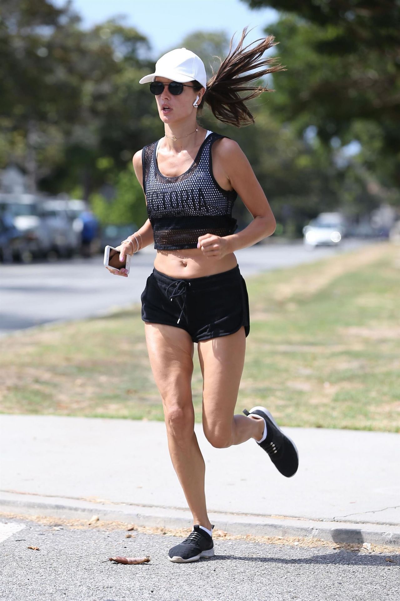 Alessandra Ambrosio - Out for a Morning Jog in Santa Monica 08/01/2017