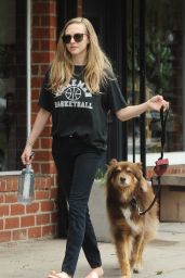 Amanda Seyfried Walks Her Dog in Woodland Hills, CA 08/24/2017