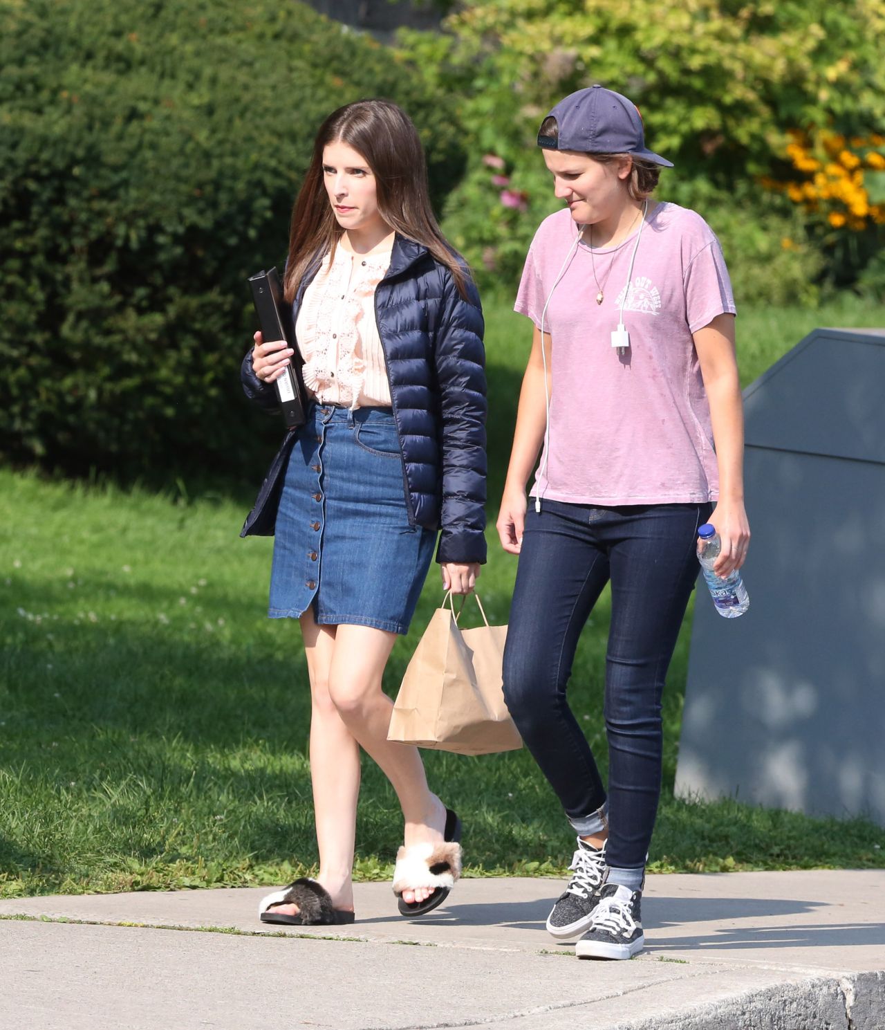 Anna Kendrick on Set of "A Simple Favor" Movie in Toronto 08/16/2017