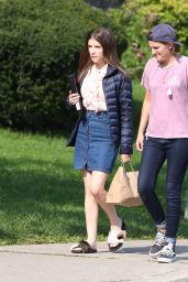 Anna Kendrick on Set of "A Simple Favor" Movie in Toronto 08/16/2017