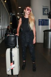 Candice Swanepoel in Travel Outfit - Arriving at LAX 08/30/2017