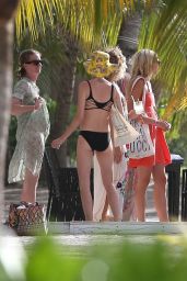 Cara Delevingne in Bikini - Enjoying a Day on the Beach in Quintana Roo, Mexico 08/15/2017