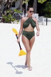 Chloe Goodman in Bikini - Paddle Boarding in Barbados
