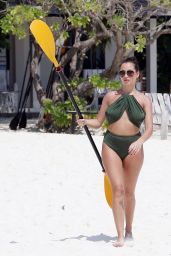 Chloe Goodman in Bikini - Paddle Boarding in Barbados