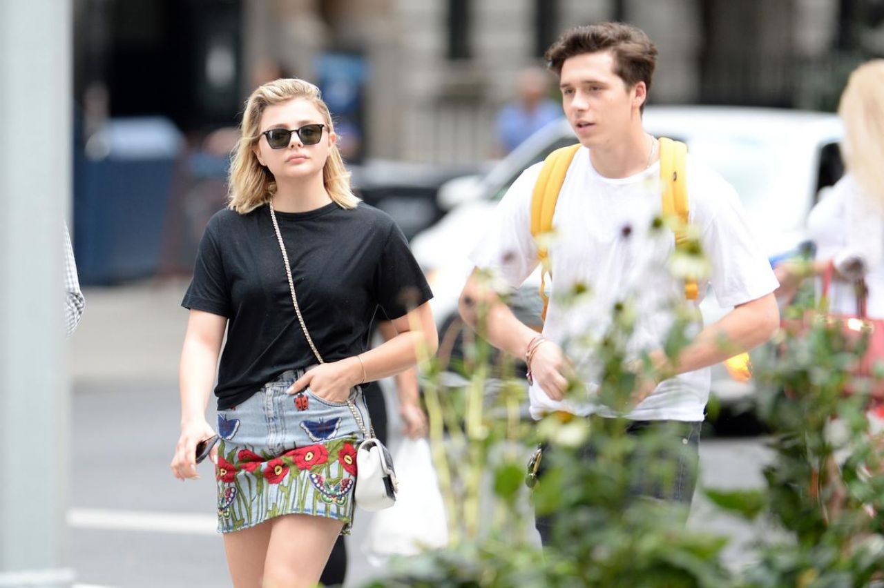 Chloe Grace Moretz With Brooklyn Beckham in NYC 11/14/2017 • CelebMafia