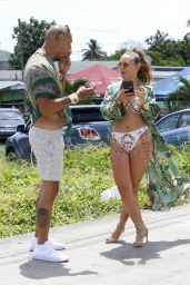 Chloe Green and Jeremy Meeks at Carnival Day in Barbados 08/07/2017