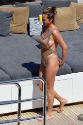 Chrissy Teigen in Swimsuit On Yacht in Corsica 08/28/2017