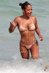 Christina Milian Hot in Bikini - Beach in Miami 08/20/2017