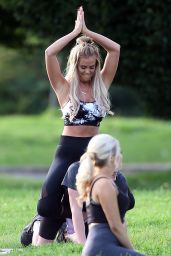 Courtney Green & Chloe Meadows - Film a Yoga Scene Outdoors in an Essex Park 08/24/2017
