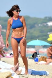 Davina McCall in Blue Bikini On Holiday in Saint-Tropez 08/27/2017