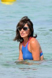 Davina McCall in Blue Bikini On Holiday in Saint-Tropez 08/27/2017