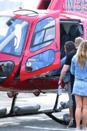 Demi Lovato - Boarding an Helicopter in New York City