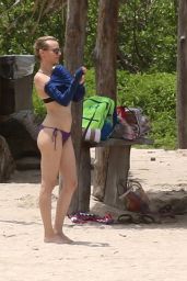 Diane Kruger Shows Off Her Bikini Body - Costa Rica Beach 08/17/2017