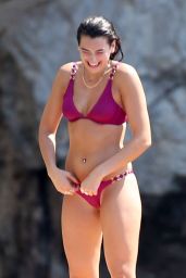 Dua Lipa in Pink Bikini - Holiday in Capri 08/26/2017