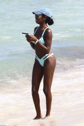 Ebony London in a Baby Blue Bikini and a Denim Cap - Miami, FL 08/05/2017