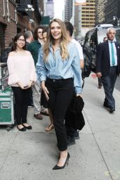 Elizabeth Olsen - Arriving at the Late Show in NYC 08/03/2017