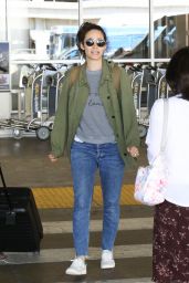 Emmy Rossum in Travel Outfit - LAX in LA 08/05/2017