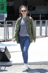 Emmy Rossum in Travel Outfit - LAX in LA 08/05/2017