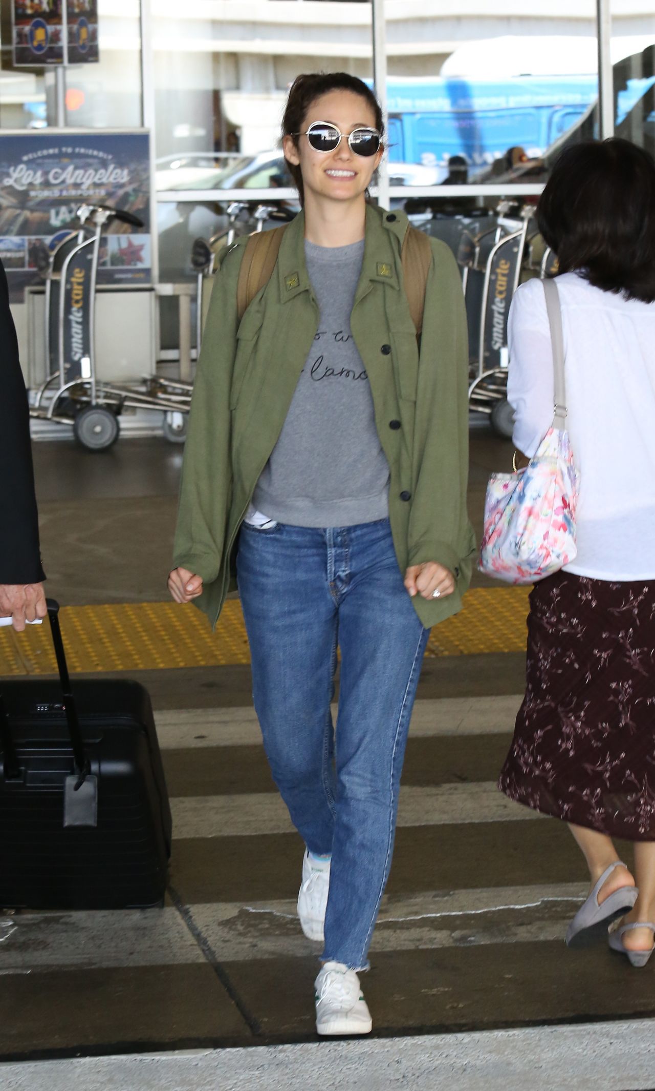 Emmy Rossum in Travel Outfit - LAX in LA 08/05/2017 • CelebMafia