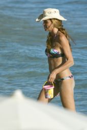 Esther Canadas Wearing a Floral Bikini - Ibiza 08/25/2017
