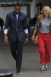 Ferne Cotton and Reggie Yates - Leaving the BBC Broadcasting House in London 08/22/2017