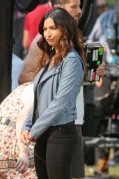 Floriana Lima - "Supergirl" Set in Vancouver 08/03/2017