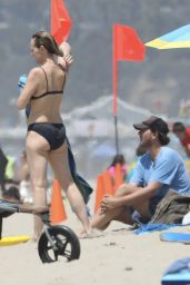 Helen Hunt in Bikini - Boogie Boarding in Santa Monica 08/16/2017