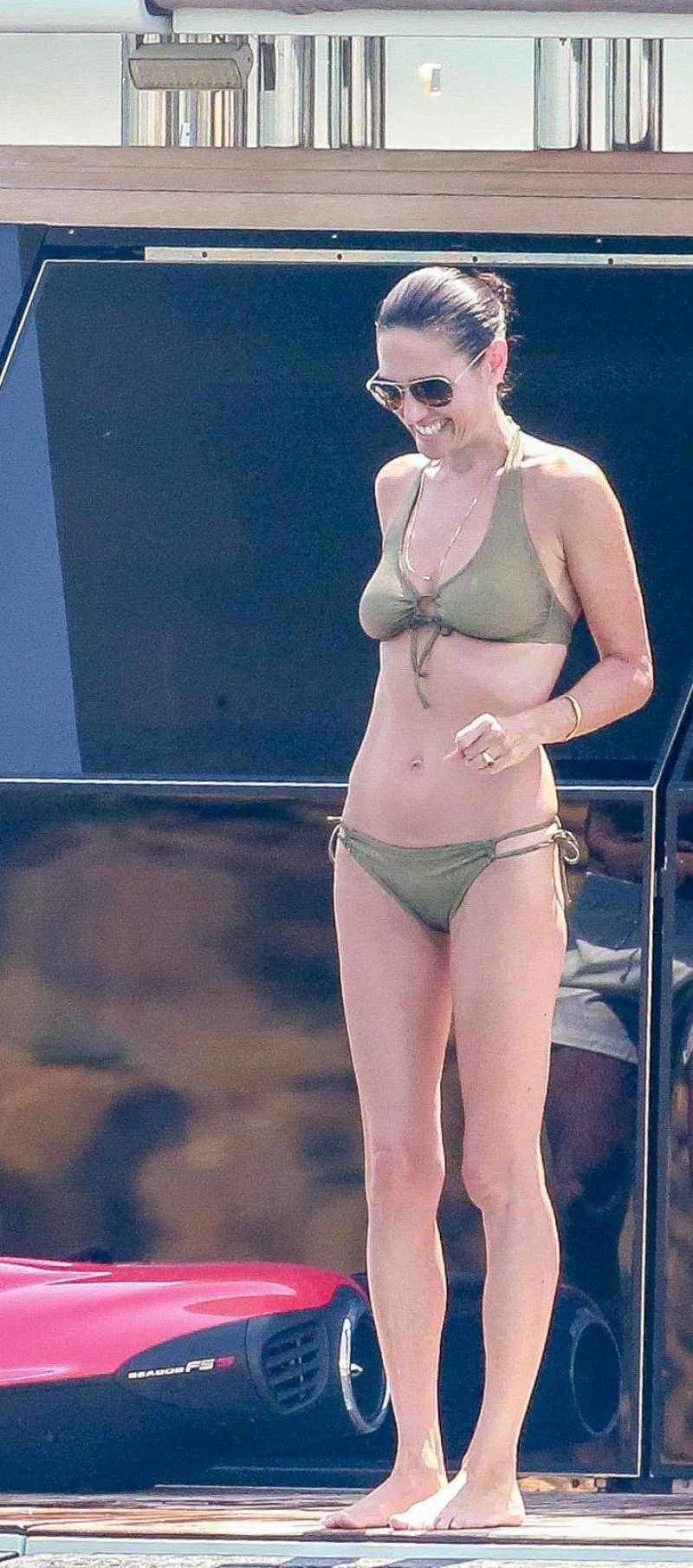 Jennifer Connelly in Bikini on a Boat in Ibiza 08/17/2017.