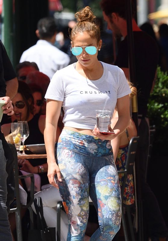 Jennifer Lopez in Tight - Heads to the Gym in NY 08/23/2017