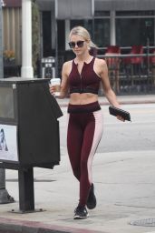 Julianne Hough in Spandex - Goes to Starbucks in Studio City 08/25/2017