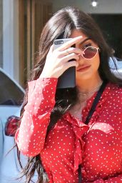 Kylie Jenner in Red Mini Dress - Lunch in Studio City, CA 08/14/2017