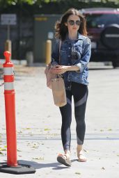 Lily Collins Carrying a To-Go Bag From Kreation - West Hollywood 07/31/2017