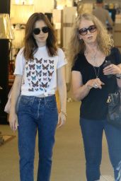 Lily Collins - Shopping With Her Mother in Beverly Hills 08/22/2017